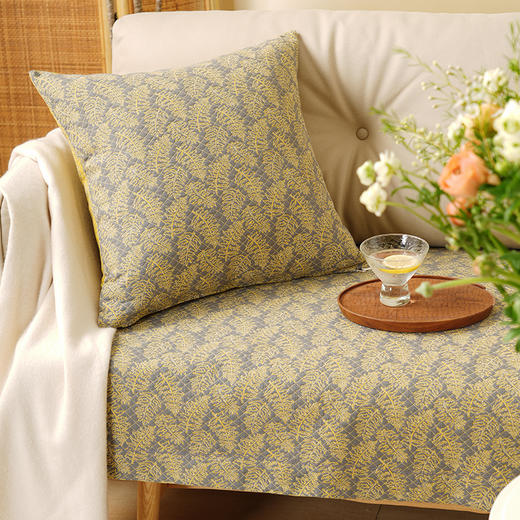 凤尾蕨系列沙发巾靠包棉四季通用高端轻奢防滑高级感高档靠包定制 商品图3