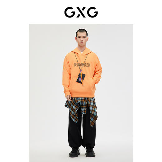 GXG男装 少年时代系列橘色简约潮流卫衣 春季热卖时尚卫衣 商品图1