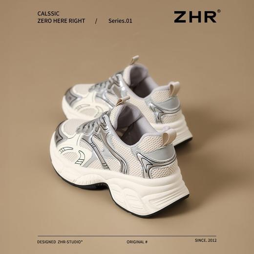 ZHR则则2025春新款百搭休闲校园风运动女鞋厚底增高超轻老爹鞋女 商品图5