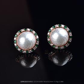 【圆满】刻面珍珠耳钉-ZZ12412009