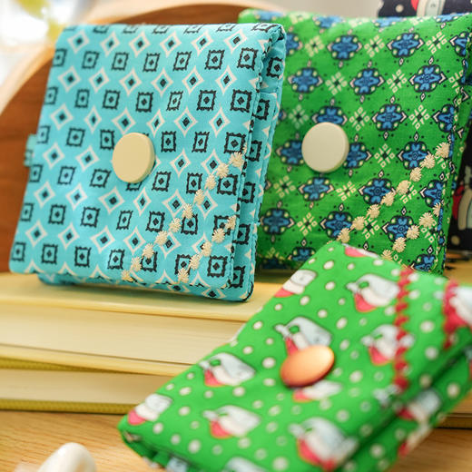 时尚几何系列蓝牙耳机包数据线收纳包蓝牙耳机包小包布艺拉链迷你U盘U盾保护便携 商品图5