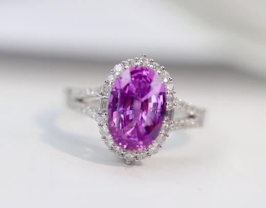 2ct刻面紫蓝宝戒指 商品图1