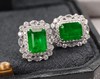 3.8ct刻面祖母绿耳钉 商品缩略图1