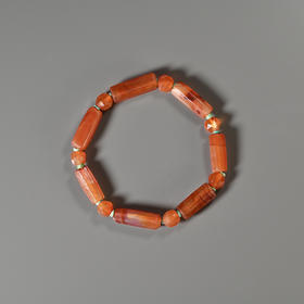 西亚高古红玛瑙+绿松石手串