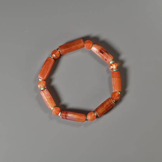 西亚高古红玛瑙+绿松石手串 商品图0