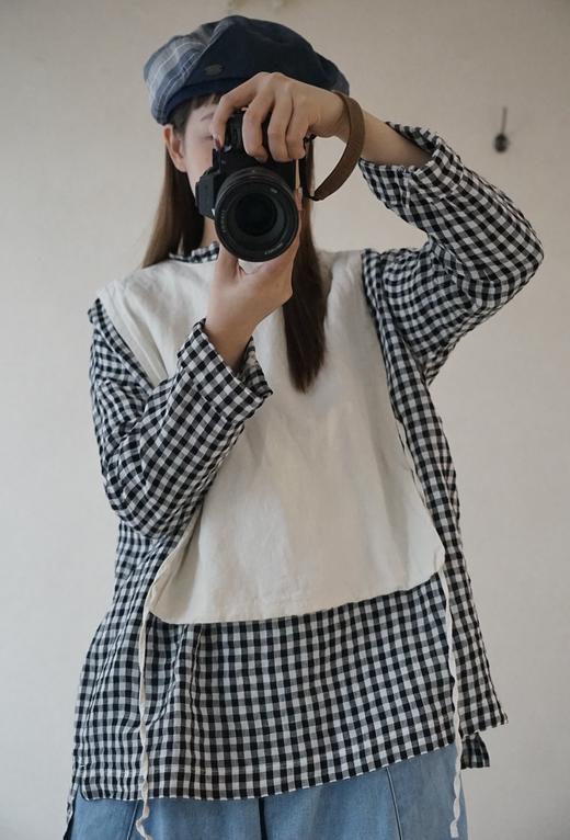 LABORATORY 亚麻碎花领衬衫上衣 商品图6