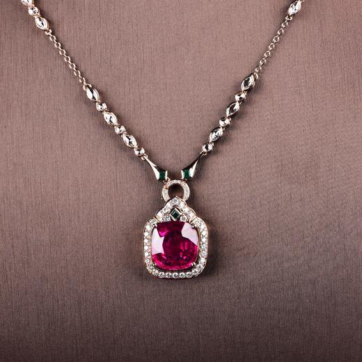 【丹心向阳】卢比莱碧玺镶钻项链CB12408038 商品图0