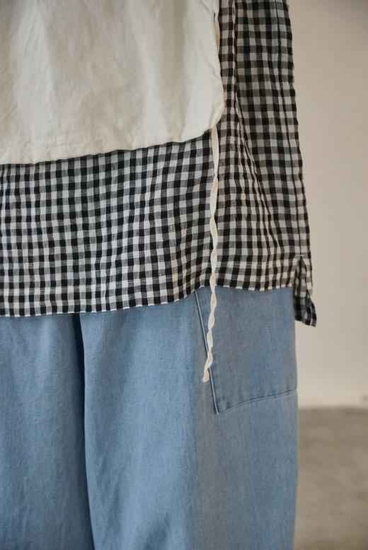 LABORATORY 亚麻碎花领衬衫上衣 商品图4