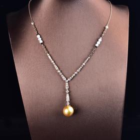 【金色年华】金珠镶钻项链-ZZ12409021