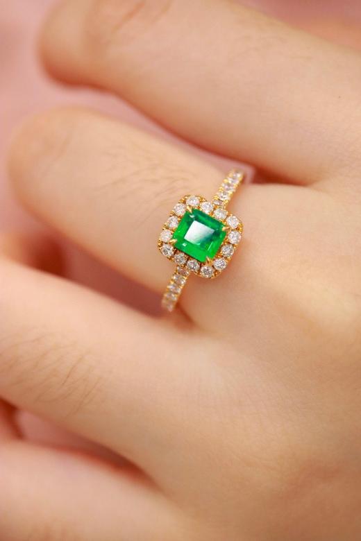 0.6ct刻面祖母绿戒指 商品图4