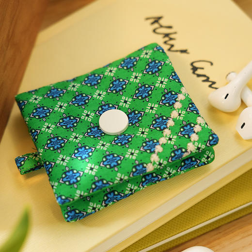 时尚几何系列蓝牙耳机包数据线收纳包蓝牙耳机包小包布艺拉链迷你U盘U盾保护便携 商品图4
