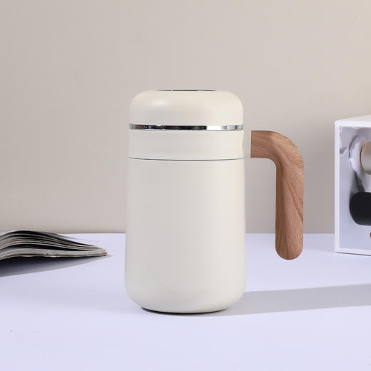 【智能温显316不锈钢保温杯】男女办公室咖啡杯带手柄 茶水分离泡茶杯  情人节l 商品图5