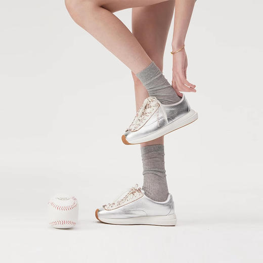 lost in echo2025春夏新款时尚真皮厚底增高阿甘鞋运动休闲鞋女 商品图1