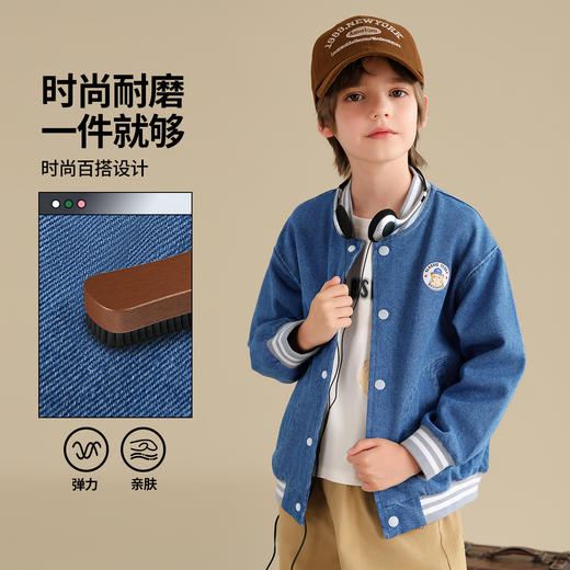 【清仓捡漏】【110-160】【精典泰迪】男童牛仔棒球服外套 商品图4