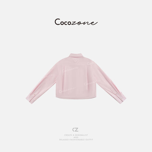 COCO ZONE 100棉春季简约单排扣长袖衬衫ACD1A0046 商品图1