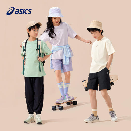 ASICS/亚瑟士童装2025年夏季新款男女童舒适棉感运动舒适抗菌T恤 商品图4