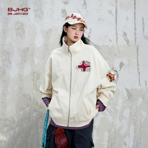 BJHG不计后果贴贴夹克外套男春秋2025新品美式潮牌宽松休闲外套女 商品图3