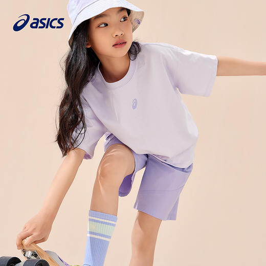 ASICS/亚瑟士童装2025年夏季新款男女童舒适棉感运动舒适抗菌T恤 商品图3