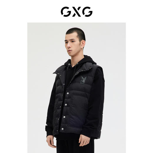 GXG男装   少年时代系列黑色简约基础马甲 春季热卖 商品图2