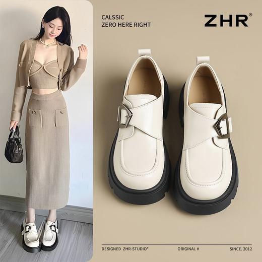 ZHR则则学院风乐福鞋女2025新款春季爆款超软皮鞋轻便英伦单鞋女 商品图1