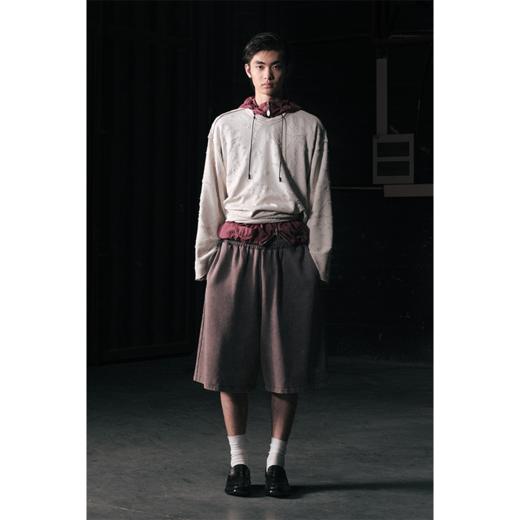 GOODBAI 916 磨毛做旧交叉领落肩长袖针织衫 商品图0