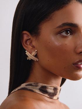 Chabaux MAHARANI PALACE系列交叉耳环