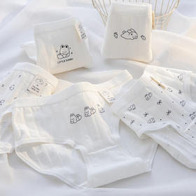 【YW】无忧购五条装7A抗菌裆可爱兔子印花女士内裤2511(截单后7天发货)