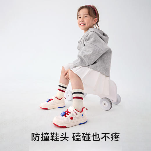 卡特兔宝宝步前鞋儿童2025春季新品幼儿园小白鞋男童女童婴儿鞋 商品图3