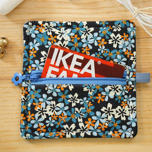 复古碎花系列卡包数据线包蓝牙耳机包小包布艺拉链迷你U盘U盾保护便携 商品图5