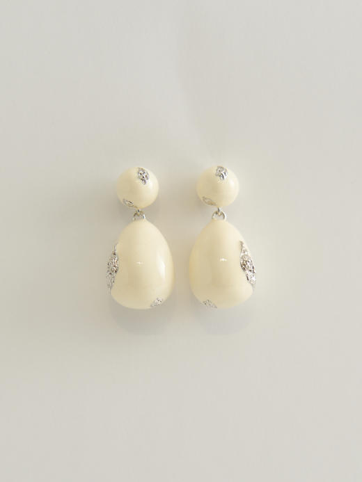 HANYING｜大号 水滴珐琅耳环 [ 黑金HY-WTB-5 / 黑银HY-WTB-6 / 白银HY-WTB-7] 商品图5