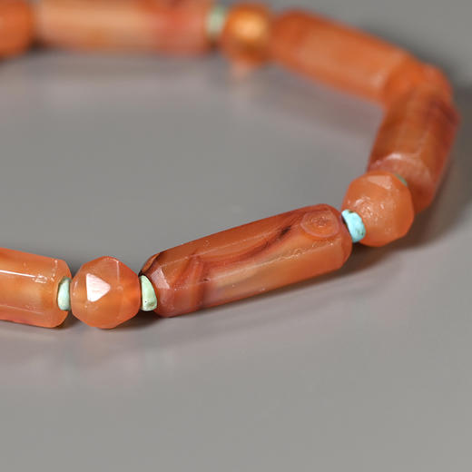 西亚高古红玛瑙+绿松石手串 商品图7