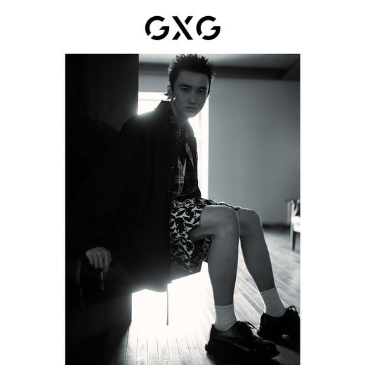 GXG男装  黑色翻领教练夹克 春季热卖夹克外套 商品图2