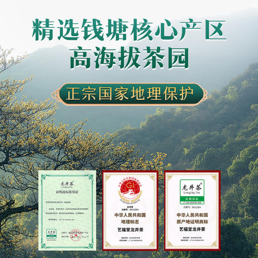 【新茶上市 买就送水晶杯+手提袋】艺福堂2025新茶初春龙井茶50g/罐EFU18+明前头采特级 钱塘龙井茶 商品图3