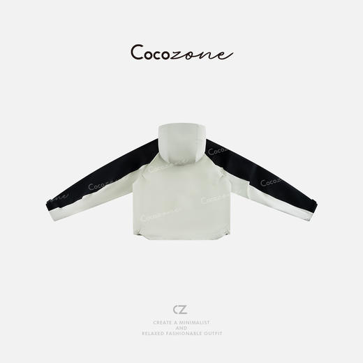 COCO ZONE 春季设计感拼色插袋连帽休闲外套CD1A0051 商品图1