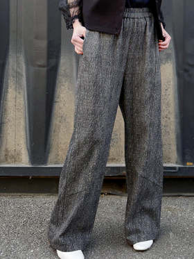 TYNVIE挺括桶形牛仔裤-黑色