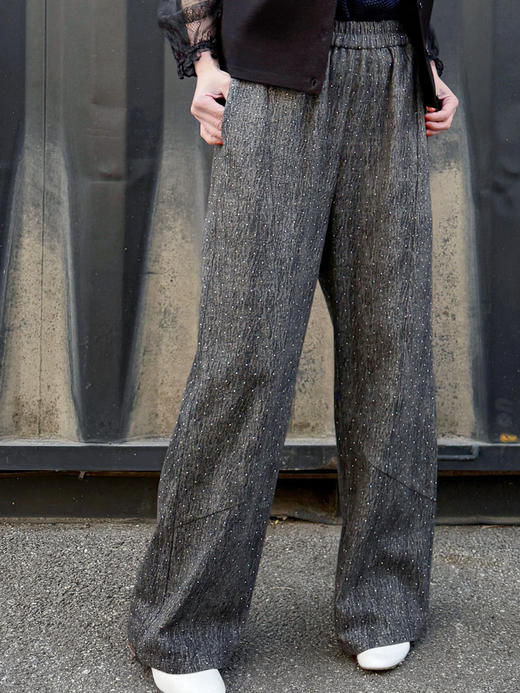 TYNVIE挺括桶形牛仔裤-黑色 商品图0