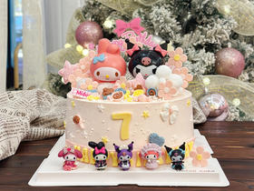 女孩款 Sanrio三丽鸥美乐蒂库洛米 小花花 粉色系