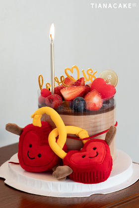 ❤️心锁蜜语♥️（4寸草莓巧克力）