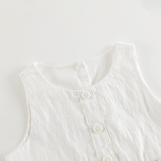 【A类】马克珍妮女宝宝透气花苞背带裤 婴儿连体衣春装新款250257 商品图3