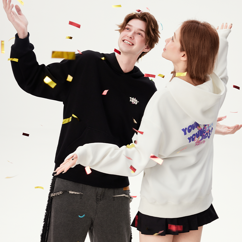 YKYB黄子韬2025春季新款卫衣开衫宽松舒适保暖蛇年限定趣味双色外套上衣Y51NWY039