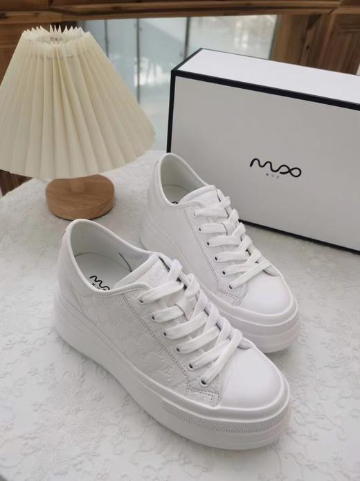MUX时尚百搭牛皮小白鞋休闲 商品图1