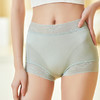雀说真丝高腰内裤女蕾丝性感桑蚕丝短裤平角裤包臀透气舒适AL 商品缩略图0