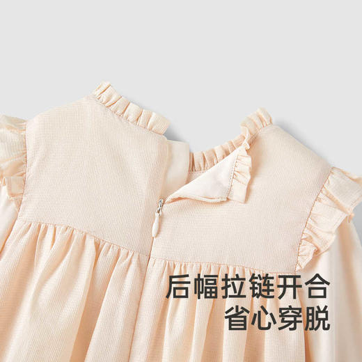 英氏女宝连体衣春秋季透气长袖纯棉婴儿衣服2025新款YRHAJ1R047A 商品图3