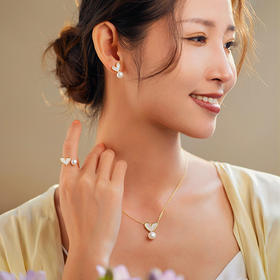 MANREYA玛芮雅 “心动拾氛 ”爱心珍珠套装耳钉项链戒指