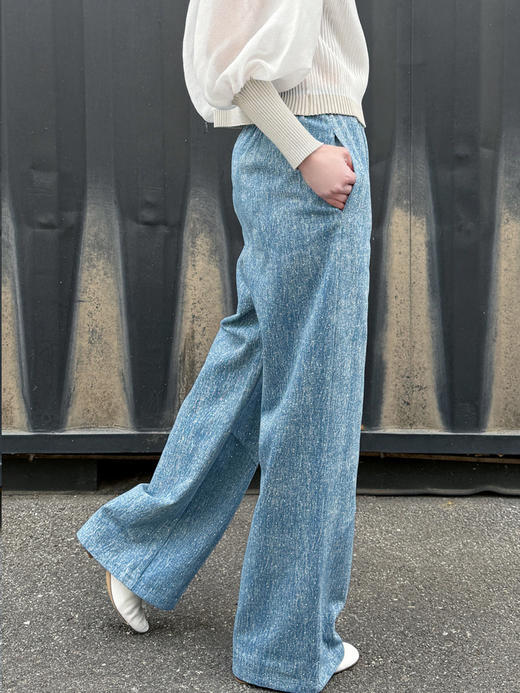 TYNVIE挺括桶形牛仔裤-蓝色 商品图5