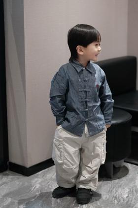 2025春季新款！经典贵气新中式盘扣刺绣人头牛津纯棉衬衫长袖外套！