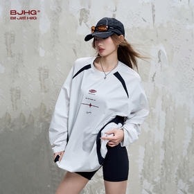 BJHG不计后果 美式长袖男t恤2025夏季宽松凉感速干撞色运动款上衣