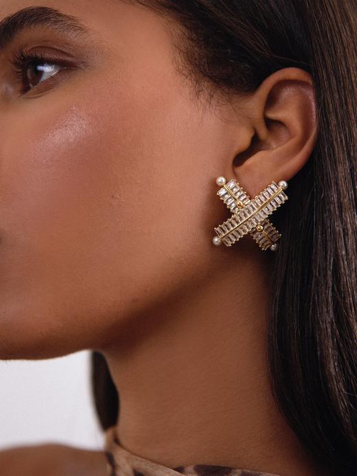 Chabaux MAHARANI PALACE系列交叉耳环 商品图1