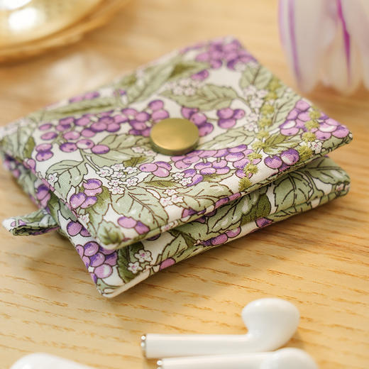 浆果系列蓝牙耳机包数据线收纳包蓝牙耳机包小包布艺拉链迷你U盘U盾保护便携 商品图3