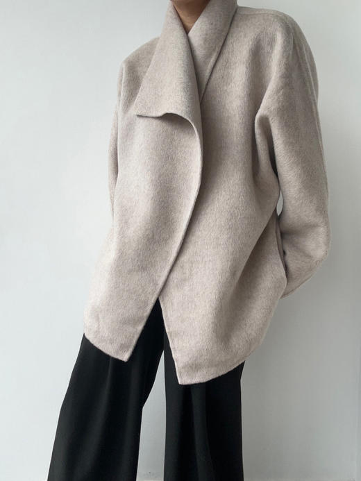 LCM｜Midnight Patrol 翻领中长大衣  COAT [ 棕 / 藕灰 ] 商品图11